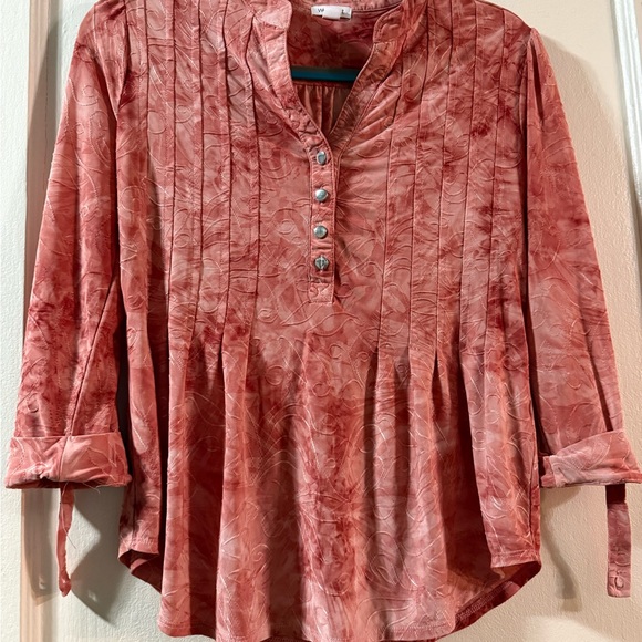 Westport Coral Tie-Dye Blouse - Picture 2 of 12